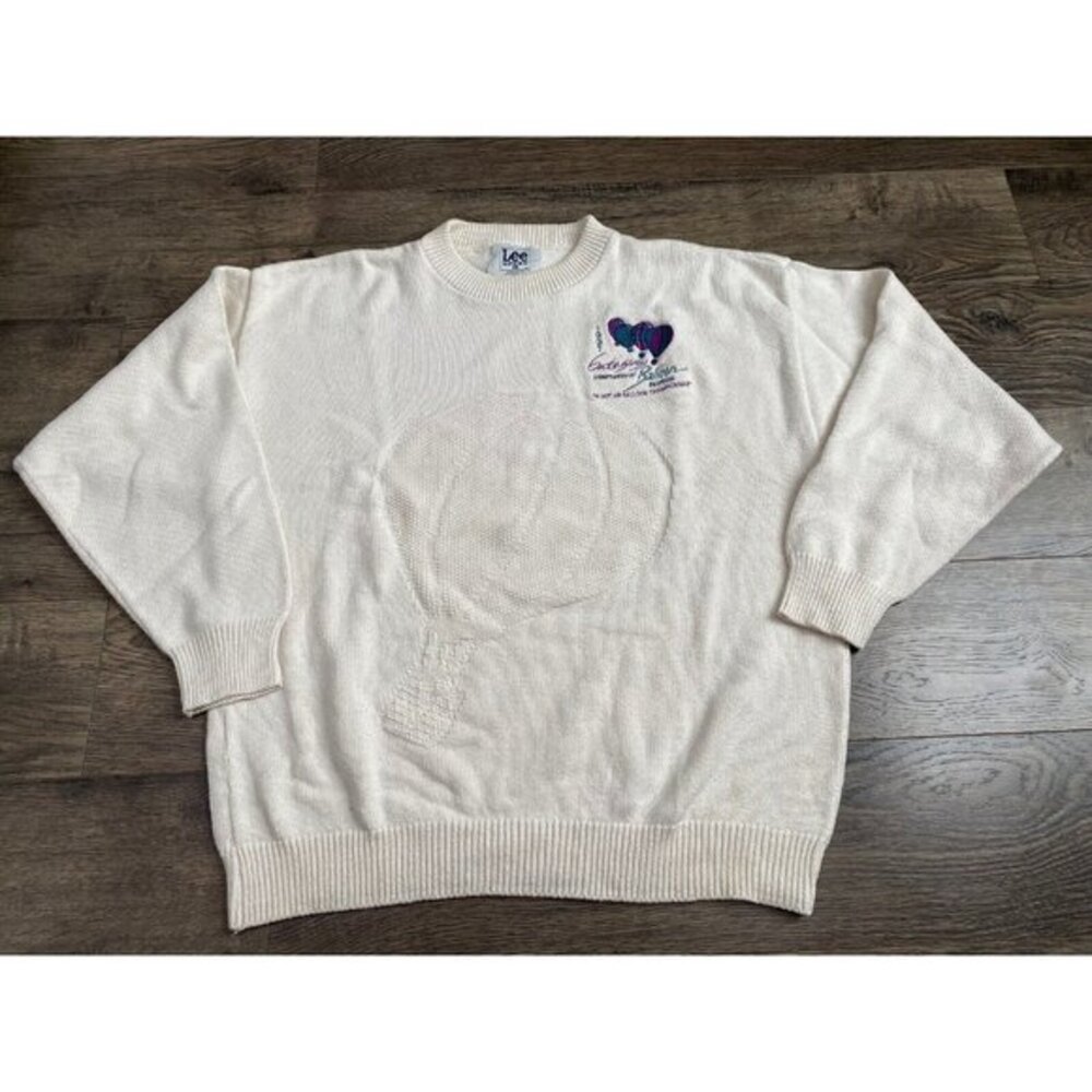 Mens‎ LEE Sport Vintage Knit Sweater Gateway Balloon Festival 90s USA Made Sz L